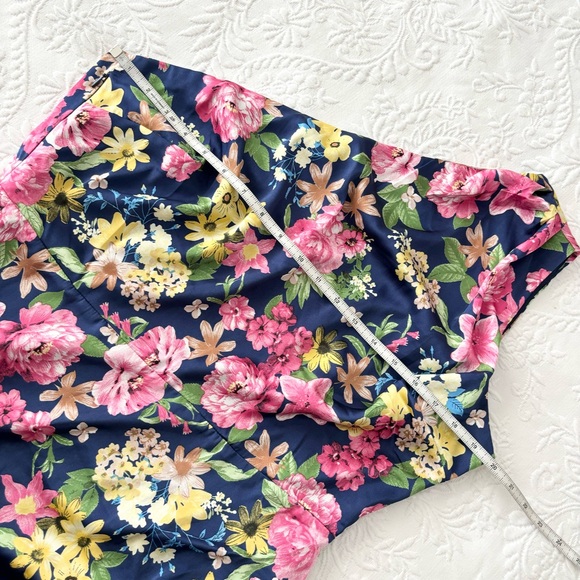 NWOT Lulus Divinely Blooming Blue Multi Floral One-Shoulder Midi Dress XLarge - Picture 6 of 8